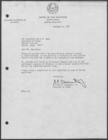 Appointment Letter from William P. Clements to David Dean, November 6, 1981