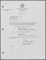Appointment Letter from William P. Clements to David Dean, November 17, 1981