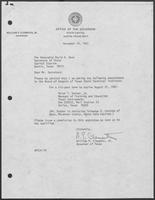 Appointment Letter from William P. Clements to David Dean, November 24, 1981