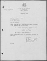 Appointment Letter from William P. Clements to David Dean, January 15, 1982