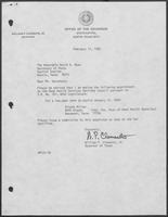Appointment Letter from William P. Clements to David Dean, February 17, 1982
