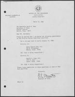 Appointment Letter from William P. Clements to David Dean, March 10, 1982