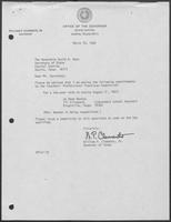 Appointment Letter from William P. Clements to David Dean, March 18, 1982