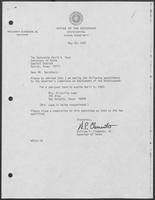 Appointment Letter from William P. Clements to David Dean, May 20, 1982