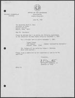 Appointment Letter from William P. Clements to David Dean, June 28, 1982