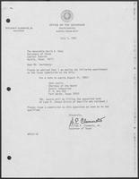 Appointment Letter from William P. Clements to David Dean, July 7, 1982