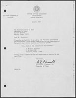 Appointment Letter from William P. Clements to David Dean, July 8, 1982