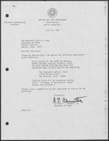 Appointment Letter from William P. Clements to David Dean, July 19, 1982