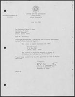 Appointment Letter from William P. Clements to David Dean, July 23, 1982
