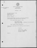Appointment Letter from William P. Clements to David Dean, September 1, 1982