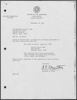 Appointment Letter from William P. Clements to David Dean, September 14, 1982