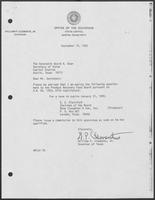 Appointment Letter from William P. Clements to David Dean, September 14, 1982