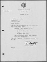 Appointment Letter from William P. Clements to David Dean, September 23, 1982