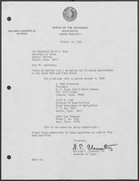 Appointment Letter from William P. Clements to David Dean, October 14, 1982