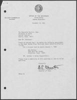 Appointment Letter from William P. Clements to David Dean, December 13, 1983