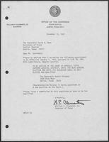 Appointment Letter from William P. Clements to David Dean, December 15, 1982