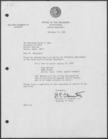 Appointment Letter from William P. Clements to David Dean, December 21, 1982