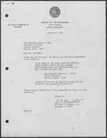 Appointment Letter from William P. Clements to David Dean, January 4, 1983
