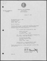 Appointment Letter from William P. Clements to David Dean, January 11, 1983