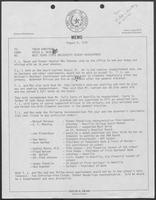 Memo from David Dean to Tobin Armstrong, regarding West Texas State University Regent Appointment, August 9, 1979