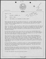Memo from David Dean to William P. Clements, Jr. regarding John Holmes, D.A. Designate of Harris County, August 9, 1979