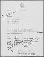 Memo from Dary Stone to William P. Clements, November 12, 1979