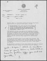 Memo from David A. Dean to William P. Clements, March 13, 1979