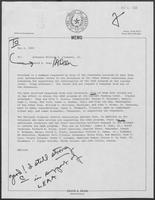 Memo from David A. Dean to William P. Clements, May 2, 1980