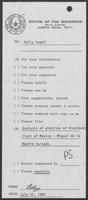 Memo from Eddie Aurispa to William P. Clements regarding President-elect of Mexico-Miguel De La Madrid Hurtado, July 21, 1982