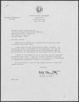 Correspondence between William P. Clements and Deborah Gavlik, April 14-29, 1981