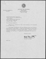 Correspondence between Reverend Garrett Wingfield and William P. Clements March 31- April 14, 1981. 
