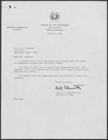 Correspondence between William P. Clements and Mrs. K.E. Blackmon, February 18-21, 1981