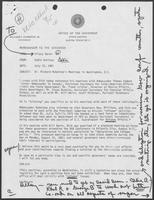 Memo from Eddie Aurispa to William P. Clements regarding Richard Rubottom's Meetings in Washington, D.C., July 15, 1981