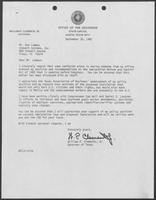 Correspondence between William P. Clements and Mr. Don Lummus, September 30, 1982