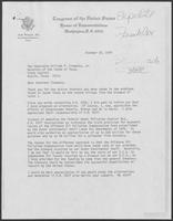 Letter from Honorable Joe Wyatt, Jr., to William P. Clements, October 30, 1979