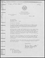Letter to Ronald Reagan from Bill Clements, June 3, 1982