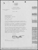 Correspondence between William P. Clements and Mark White, July 9-16, 1981