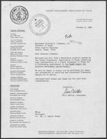 Letter from Bill Melton to Governor William Clements, Jr., October 8, 1982