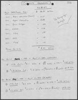 Handwritten notes on Clements' Program for the State Budget, May 7, 1986