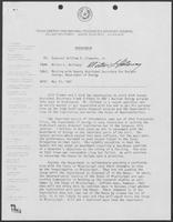 Memo from Milton Holloway to William P. Clements regarding meeting with Deputy Assistant Secretary for Nuclear Energy, Department of Energy, May 13, 1982