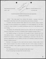 Press release titled "Clements-Backed Crime Package, Related Measures A Major Leap Forward," June 1, 1987