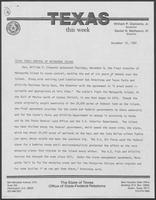 Newsletter titled "Texas This Week" December 10, 1982