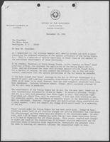 Letter from William P. Clements, Jr. to President Ronald Reagan, September 26, 1981