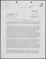 Letter from James Hine to Mark White regarding Borrowing for the Unemployment Trust fund, July 7, 1982