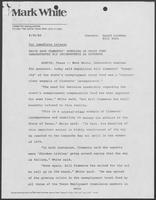 Press release from Mark White for Governor regarding Clements Bungling Trust Fund, August 26, 1982