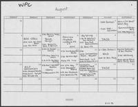 Campaign Schedule Calendar for William P. Clements and Rita Crocker-Clements, August to November 1986, August 14, 1986