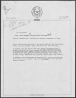 Memo from Susan Goodman to Jim Kaster regarding second draft of the report of the task force on foreign investments in Texas, undated