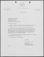 Correspondence between William P. Clements, Lee Russell and David Roberti, June 10, 1982