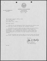 Letter from Bill Clements to Bernis W. Sadler, April 7, 1981
