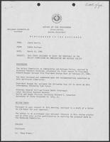 Memo from Eddie Aurispa to William P. Clements, March 10, 1981